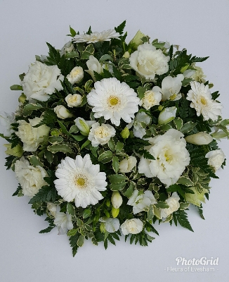 White Funeral Posy