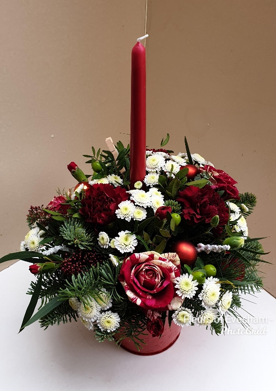 Christmas Tapered Candle Arrangement