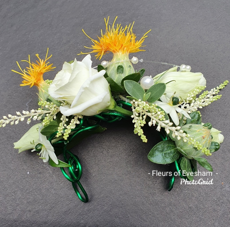 Wedding Wrist Corsage on Wire