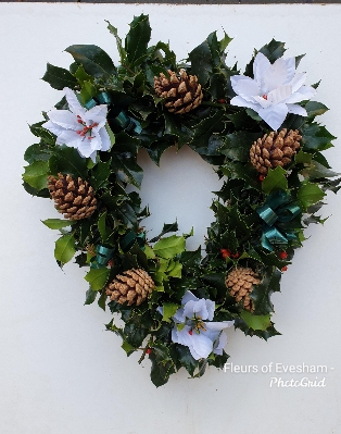 Heart Shaped Holly Wreath