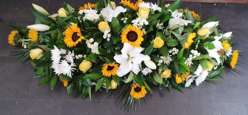 Sunflower Coffin Spray