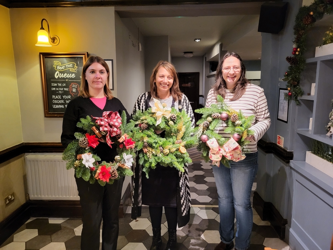 7th December Christmas Wreath Workshop Hampton Hall (Morning)