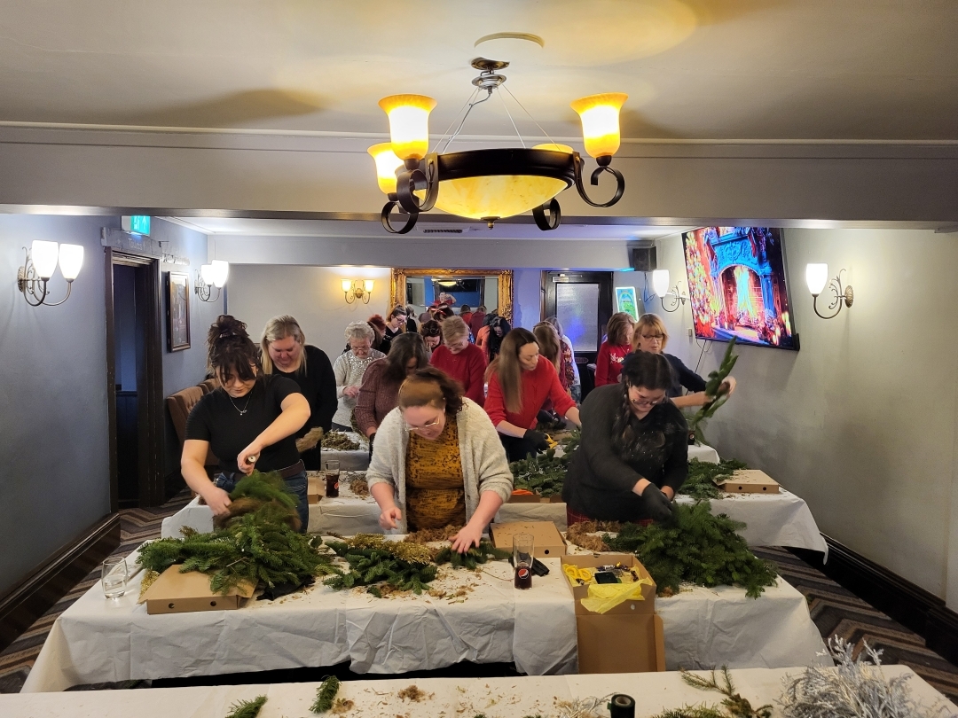 7th December Christmas Wreath Workshop Hampton Hall (Afternoon)