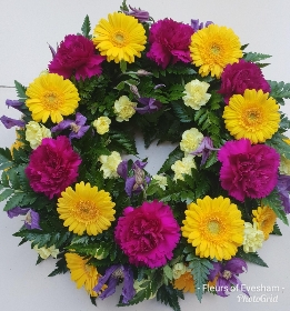 Classic Open Wreath   Germini & Carnations