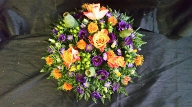 All Round Funeral Posy Rose & Lisianthus