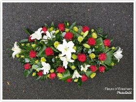 Rose and Lily Casket Spray