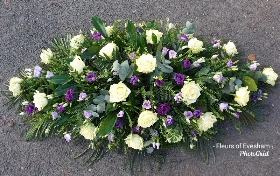 Rose and Lisianthus Casket Spray