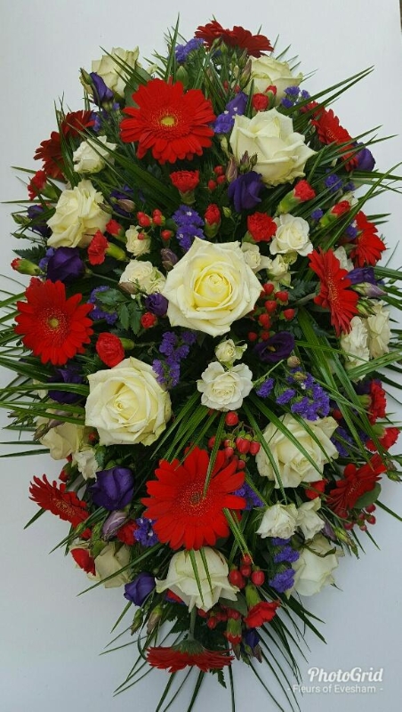 Germini and Rose Double Ended Funeral Spray