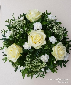 White Funeral Posy