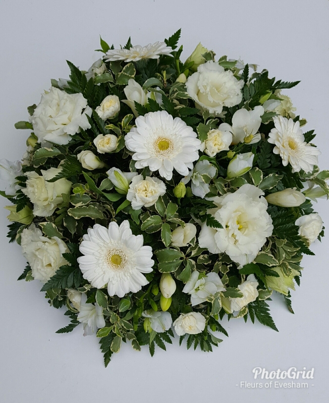 White Funeral Posy