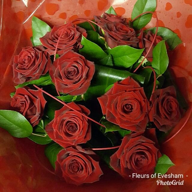 12 Red Roses Hand Tied