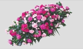 Rose and Carnation Mixed Casket