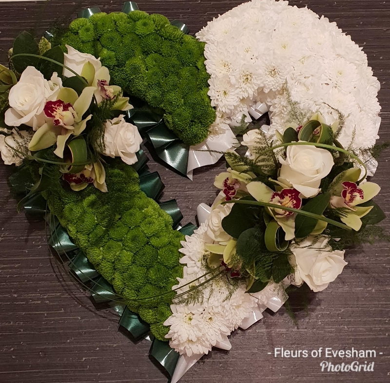 Green and White Heart   Based