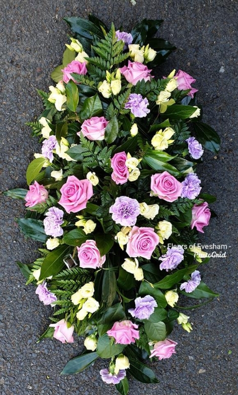 Rose, Carnation and Lisianthus Casket Spray