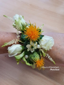 Wedding Wrist Corsage on Wire