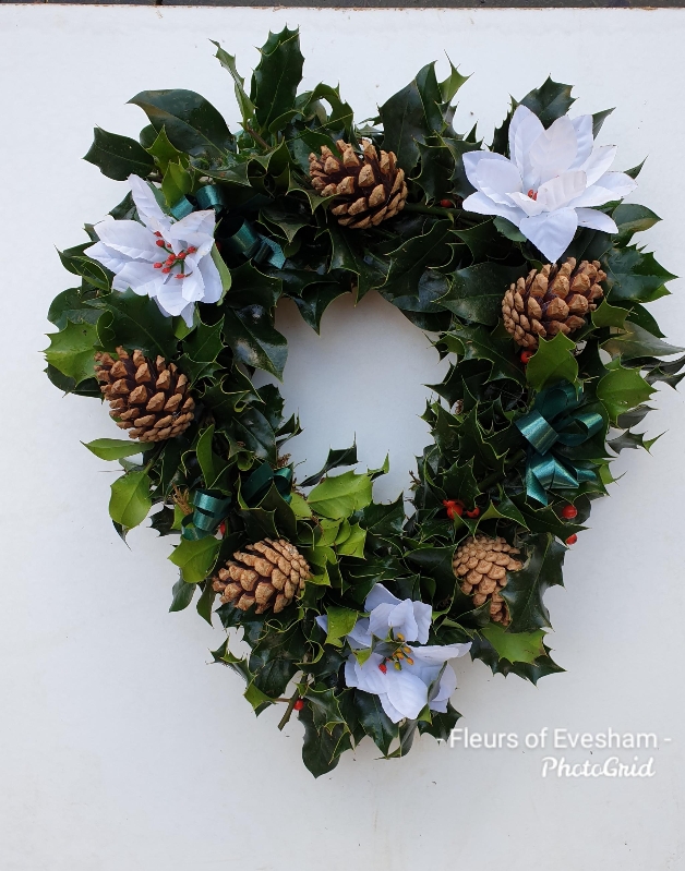 Heart Shaped Holly Wreath