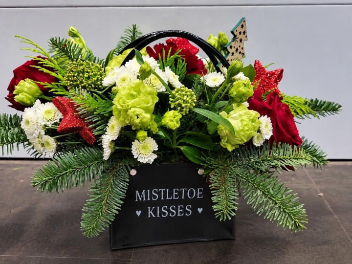 Mistletoe Kisses Bag Arrangement