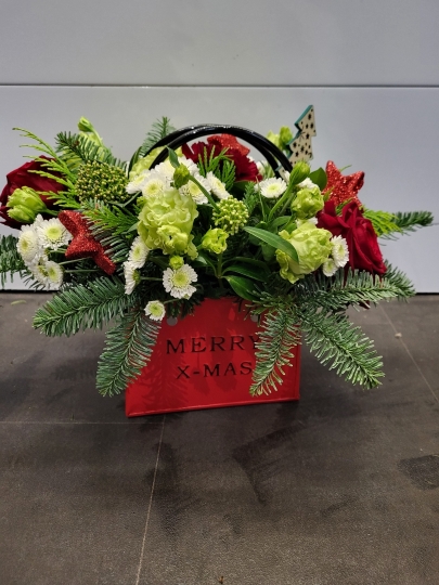 Merry Xmas Bag Arrangment